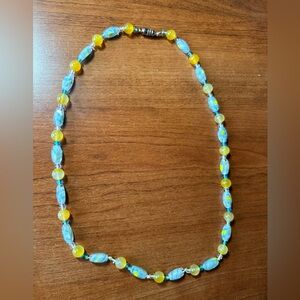 Handmade glass bead necklace 22”. Pleasant combinations of colors and sizes $25